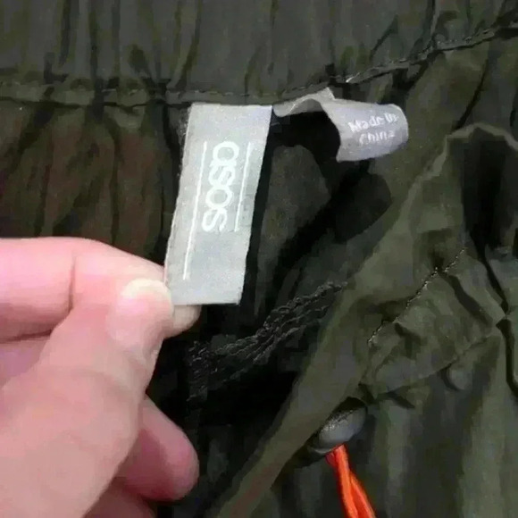 Paperbag Waist Shorts Khaki Drawstring Orange Women's Size 14US/18UK ASOS - Picture 4 of 4